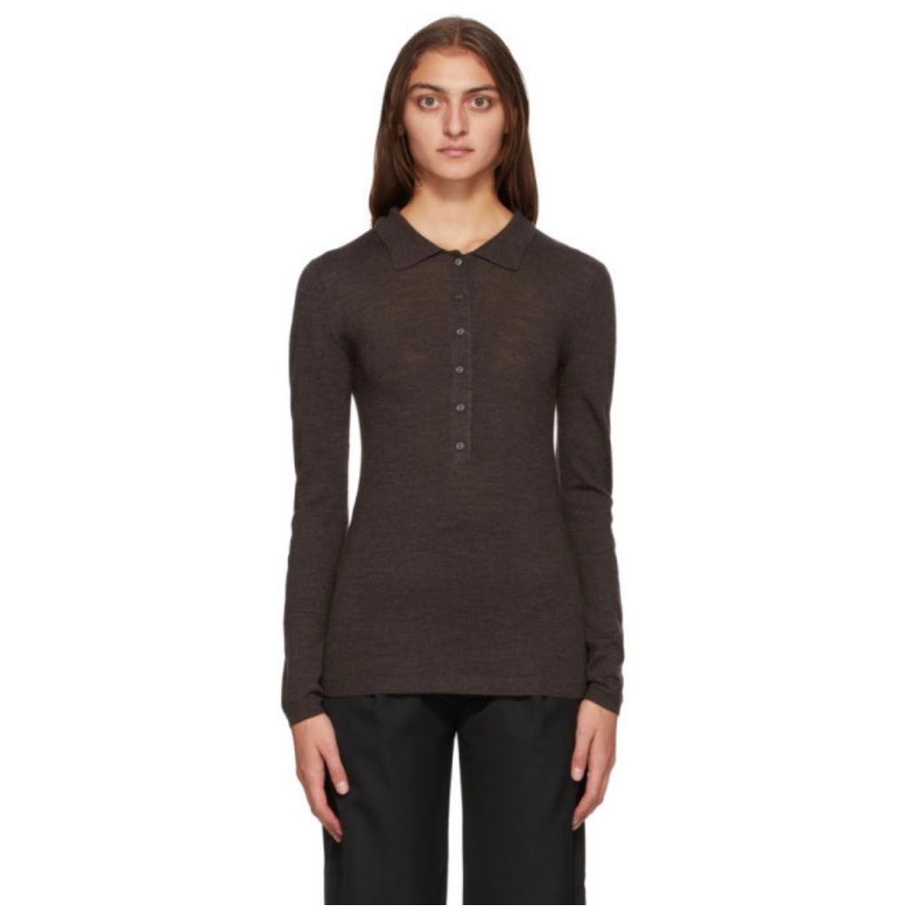 Toteme Millana merino wool polo top